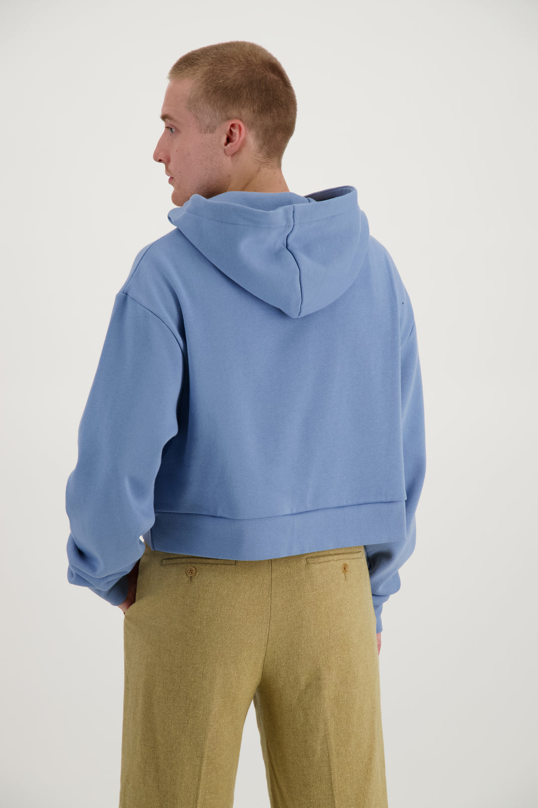 HoMie Crop Hoodie- Vista Blue