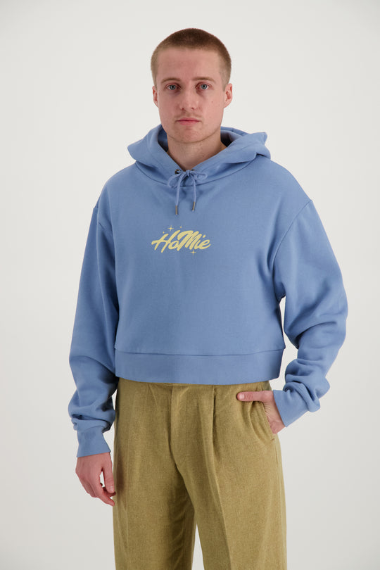 HoMie Crop Hoodie- Vista Blue