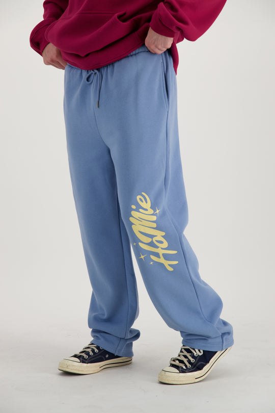 Wide Leg HoMie Trackpants - Vista Blue