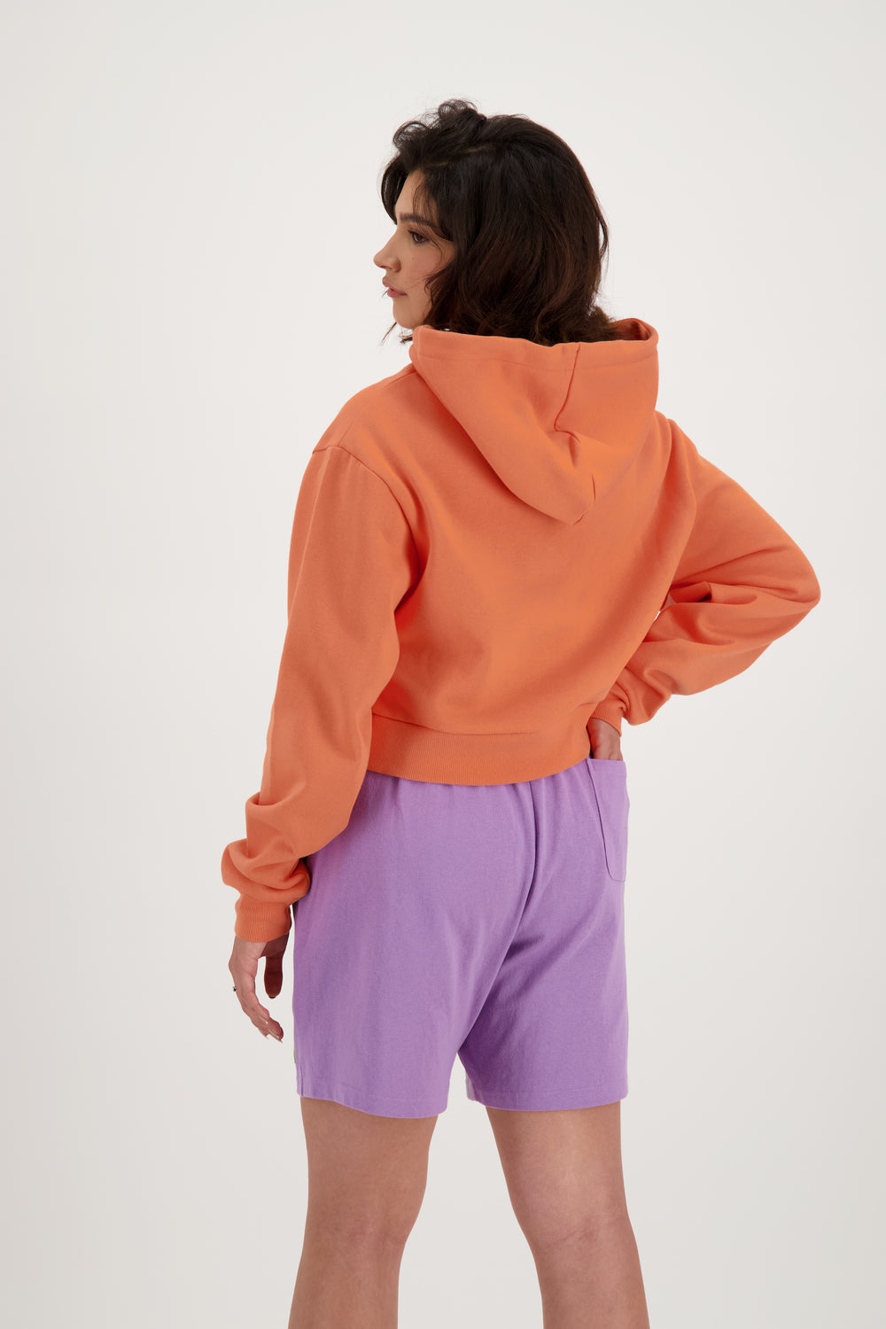 HoMie Crop Hoodie- Tangerine