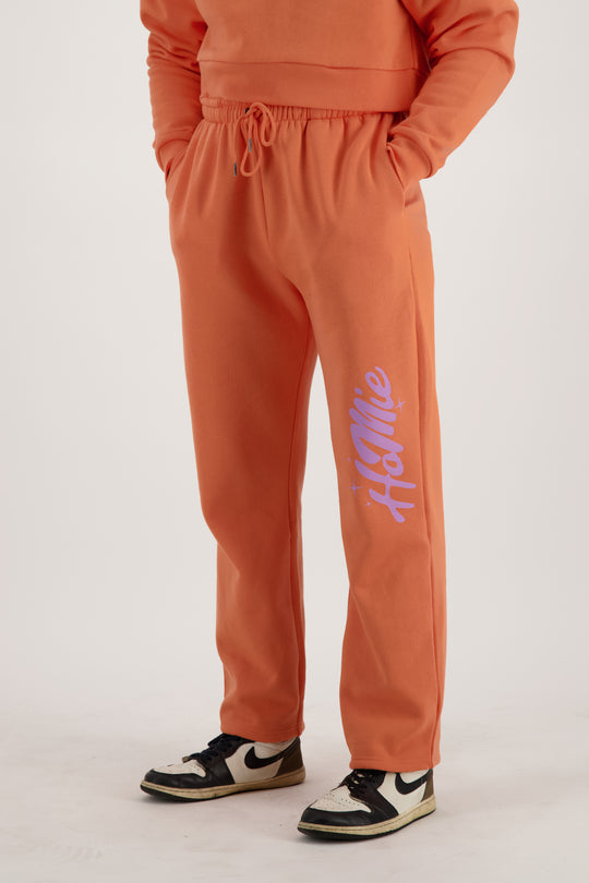 Wide Leg HoMie Trackpants - Tangerine