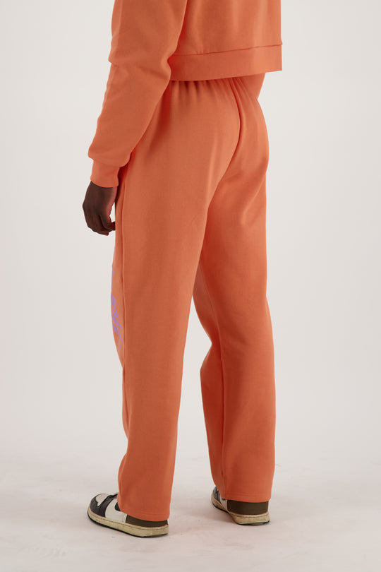 Wide Leg HoMie Trackpants - Tangerine