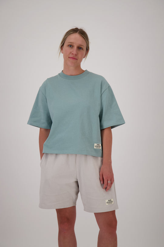 Heavy Weight Cropped Tee - Sage