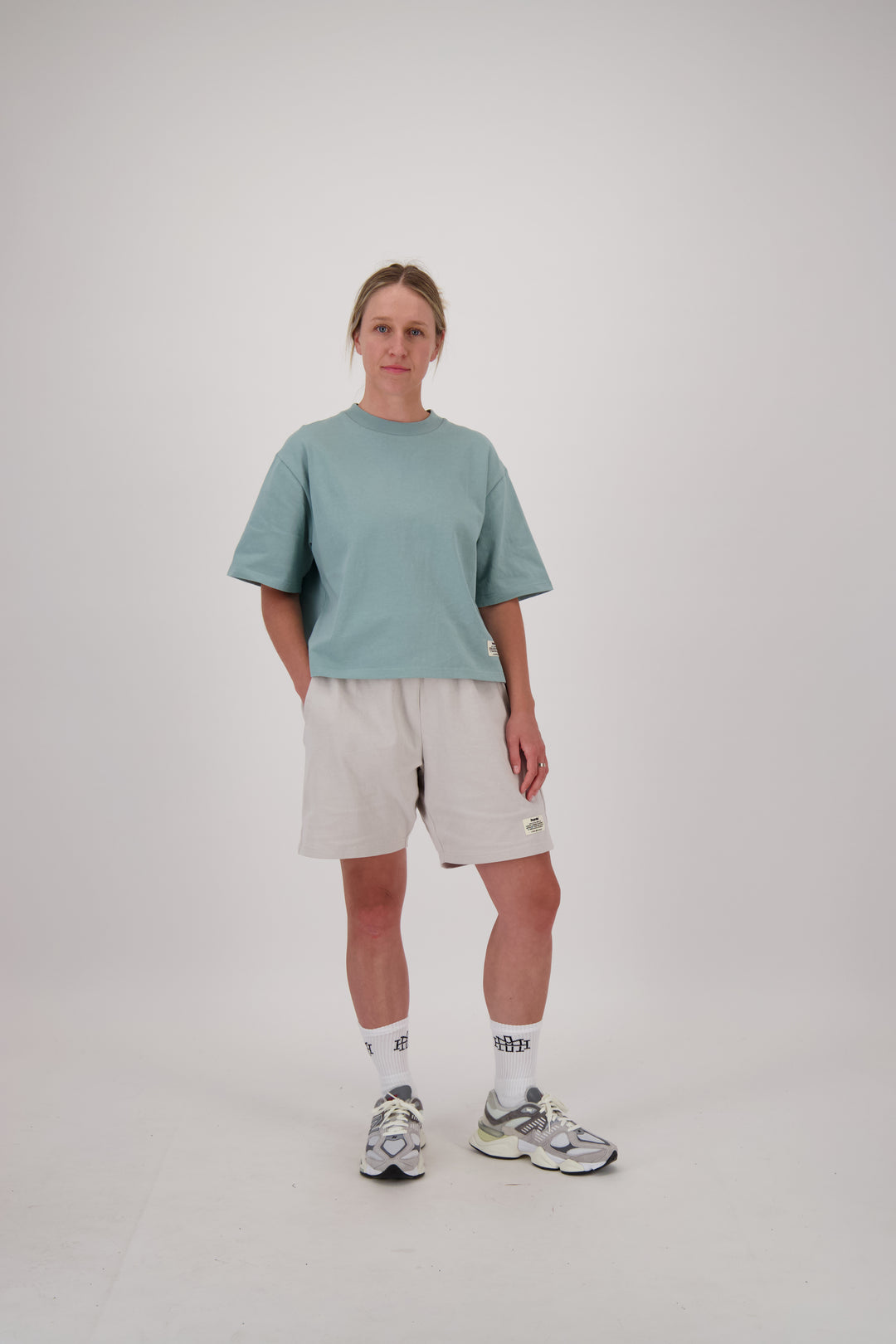 Heavy Weight Cropped Tee - Sage