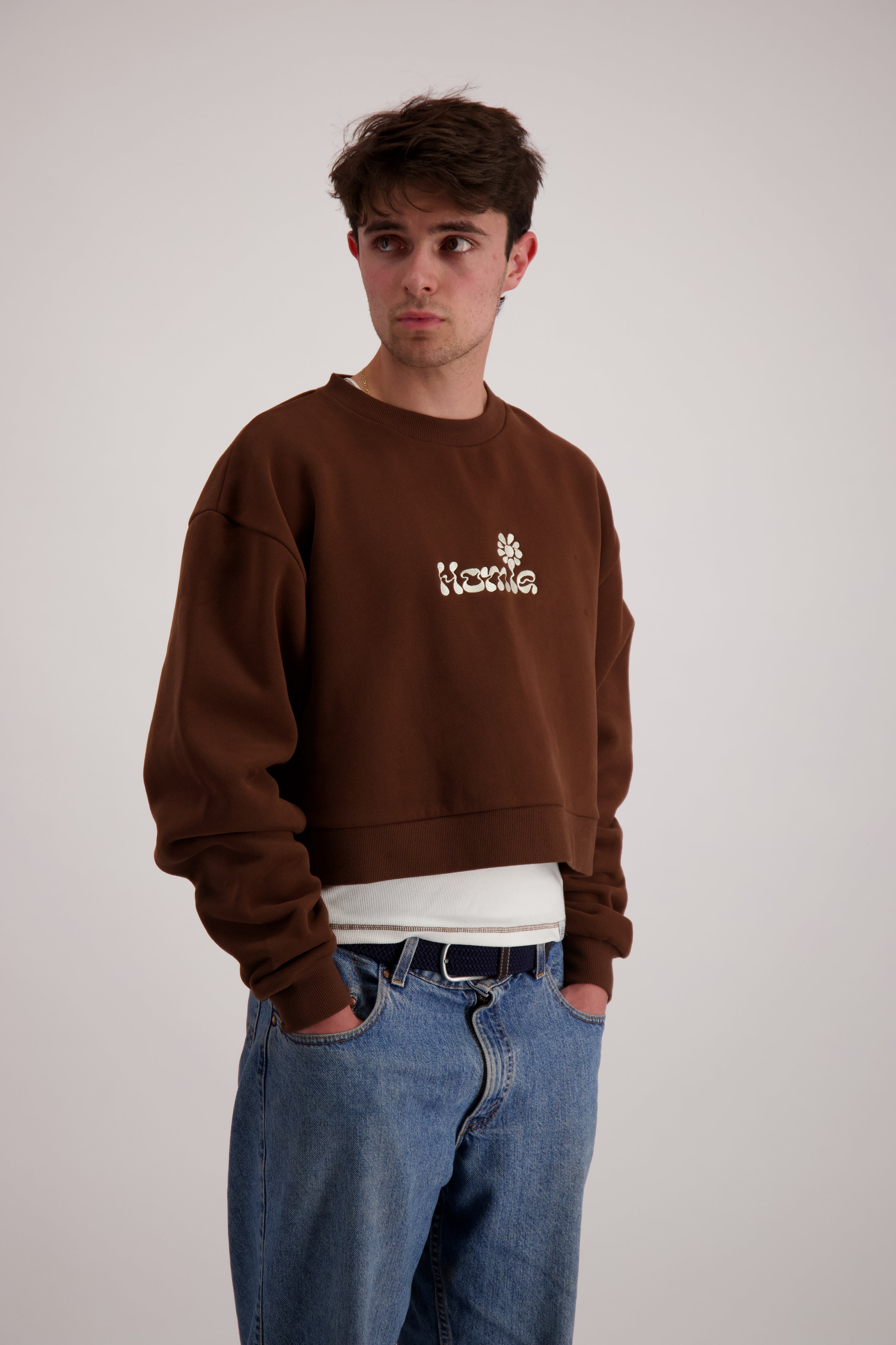 HoMie Cropped Crew – Chocolate