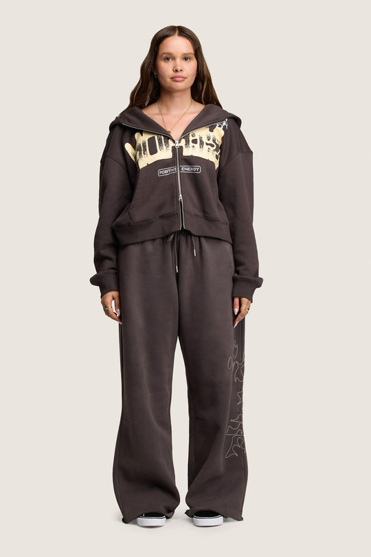 Positive Energy Zip Hoodie - Charcoal