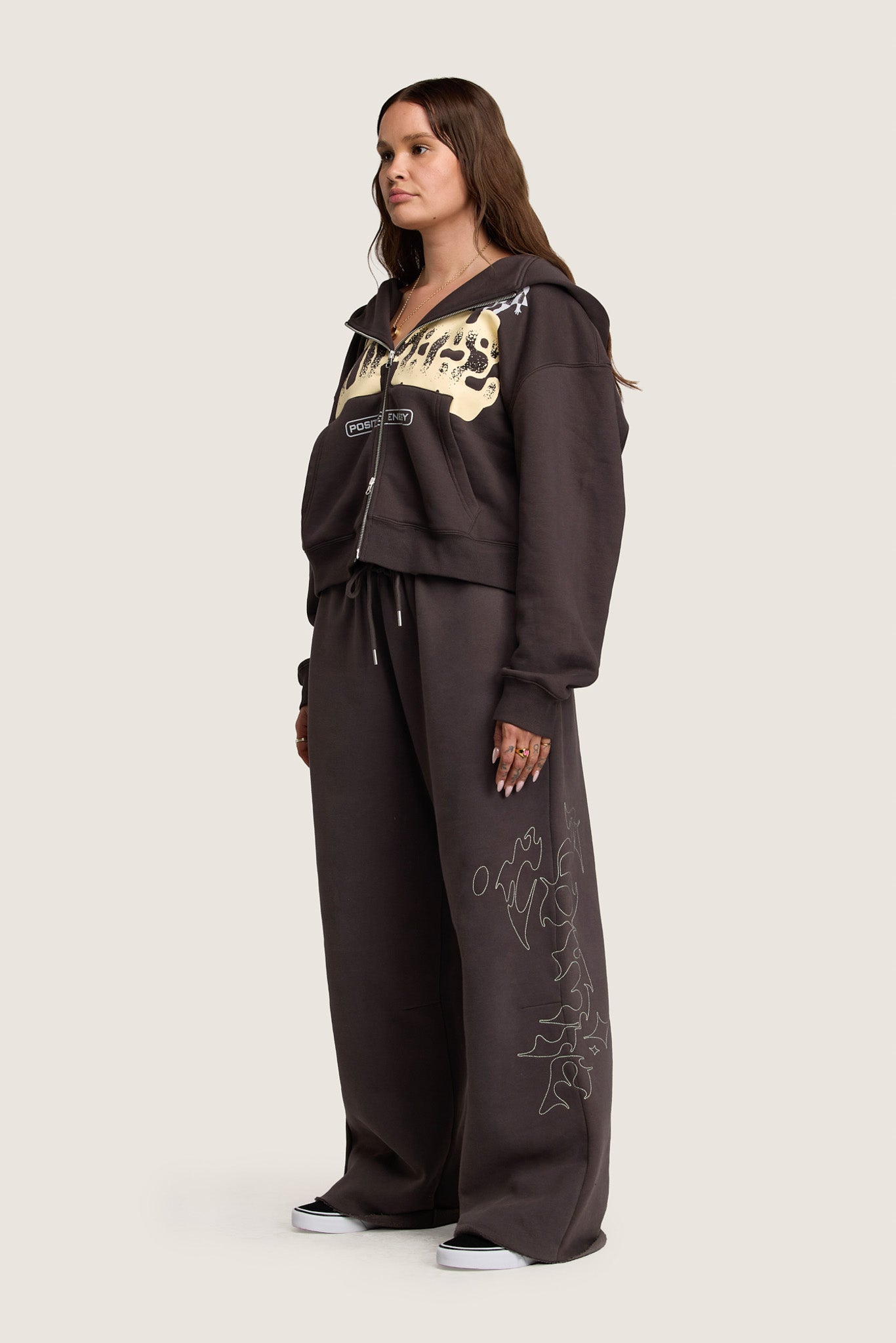 Shadow Baggy Trackpants - Charcoal