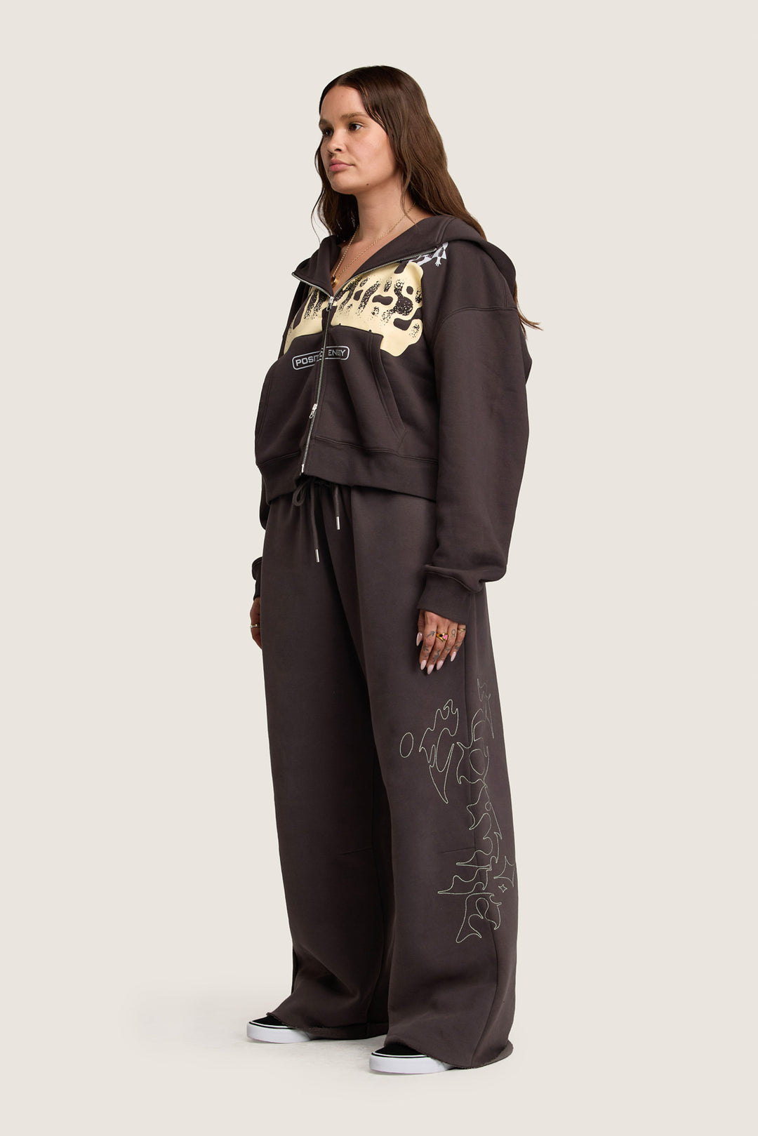 Shadow Baggy Trackpants - Charcoal