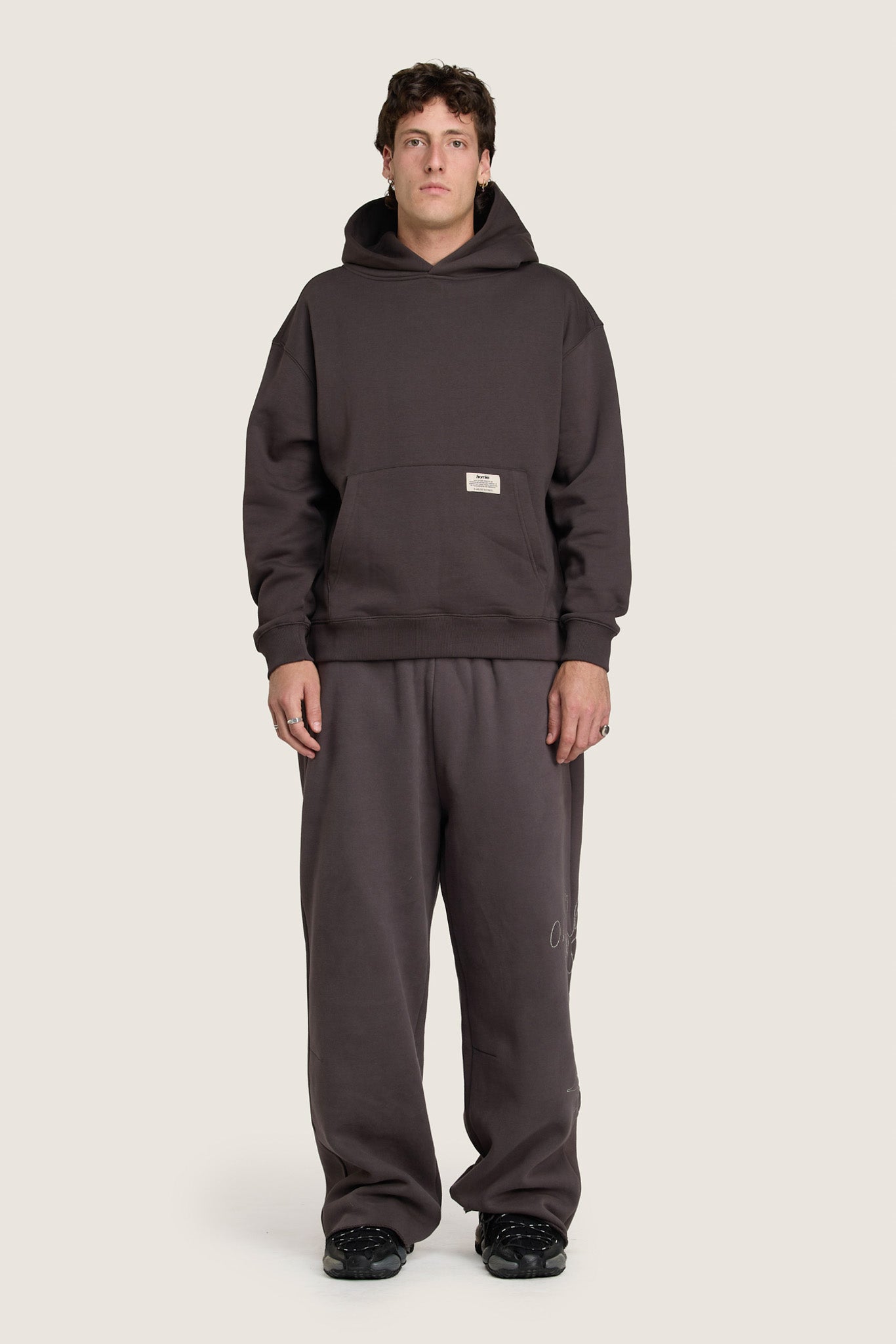 Shadow Baggy Trackpants - Charcoal