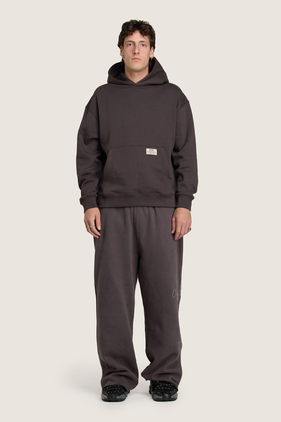 Shadow Baggy Trackpants - Charcoal