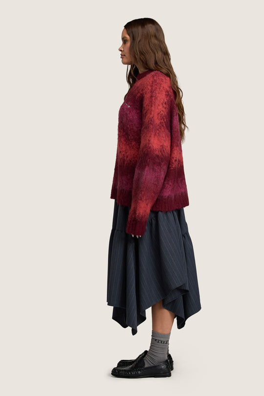 Hankerchief Skirt - Chalkstripe
