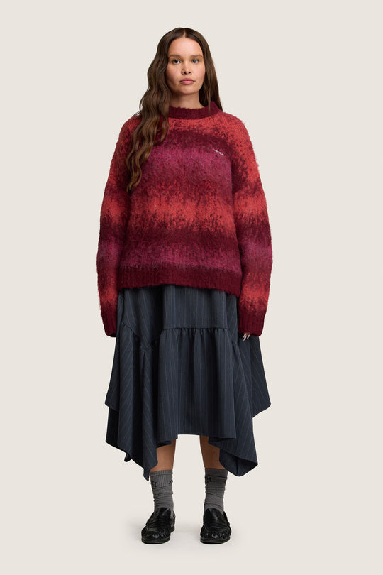 Hankerchief Skirt - Chalkstripe