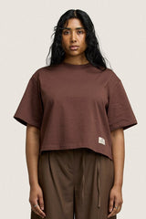 Heavy Weight Crop Tee - Chocolate