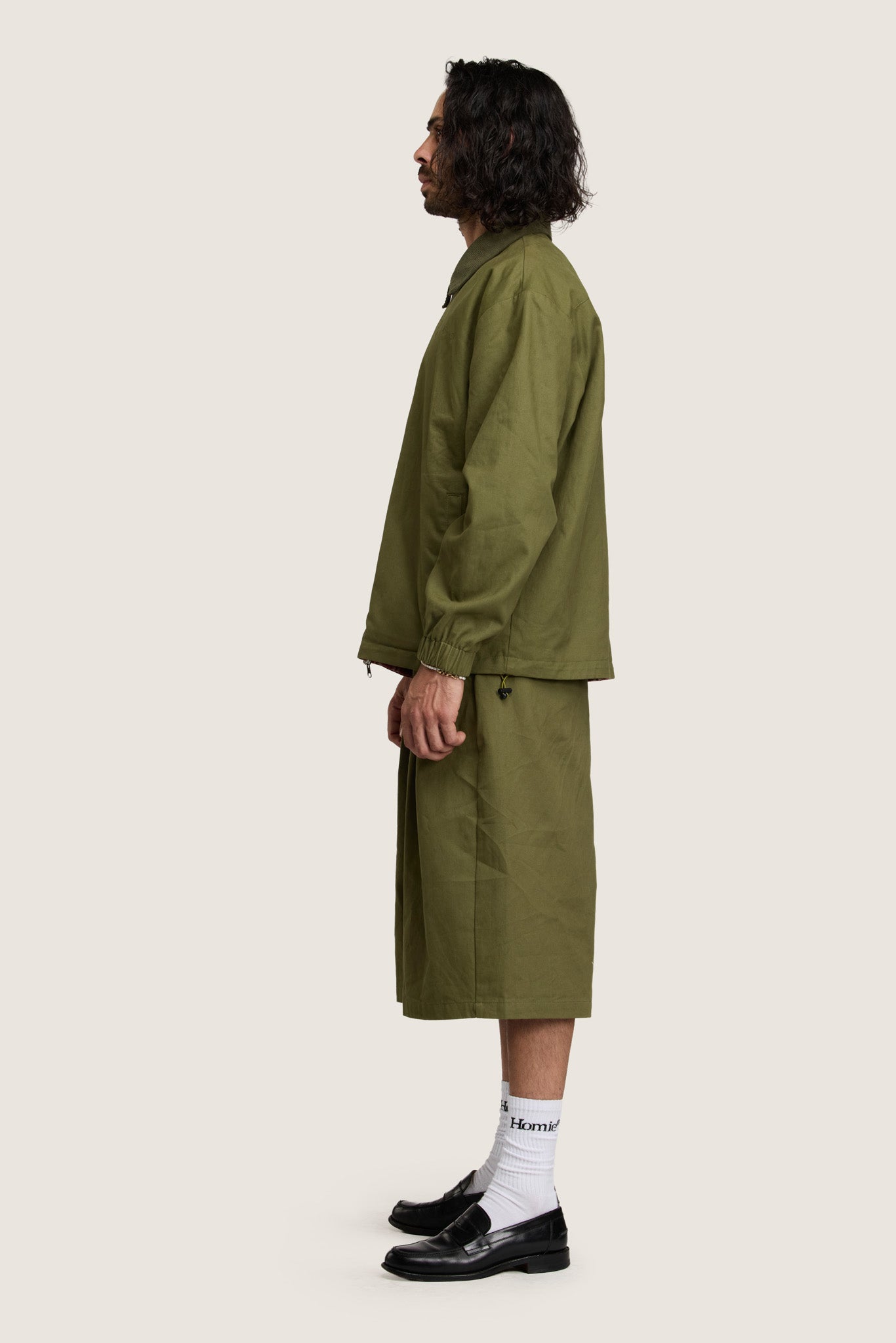 Personal Growth Longline Shorts - Khaki