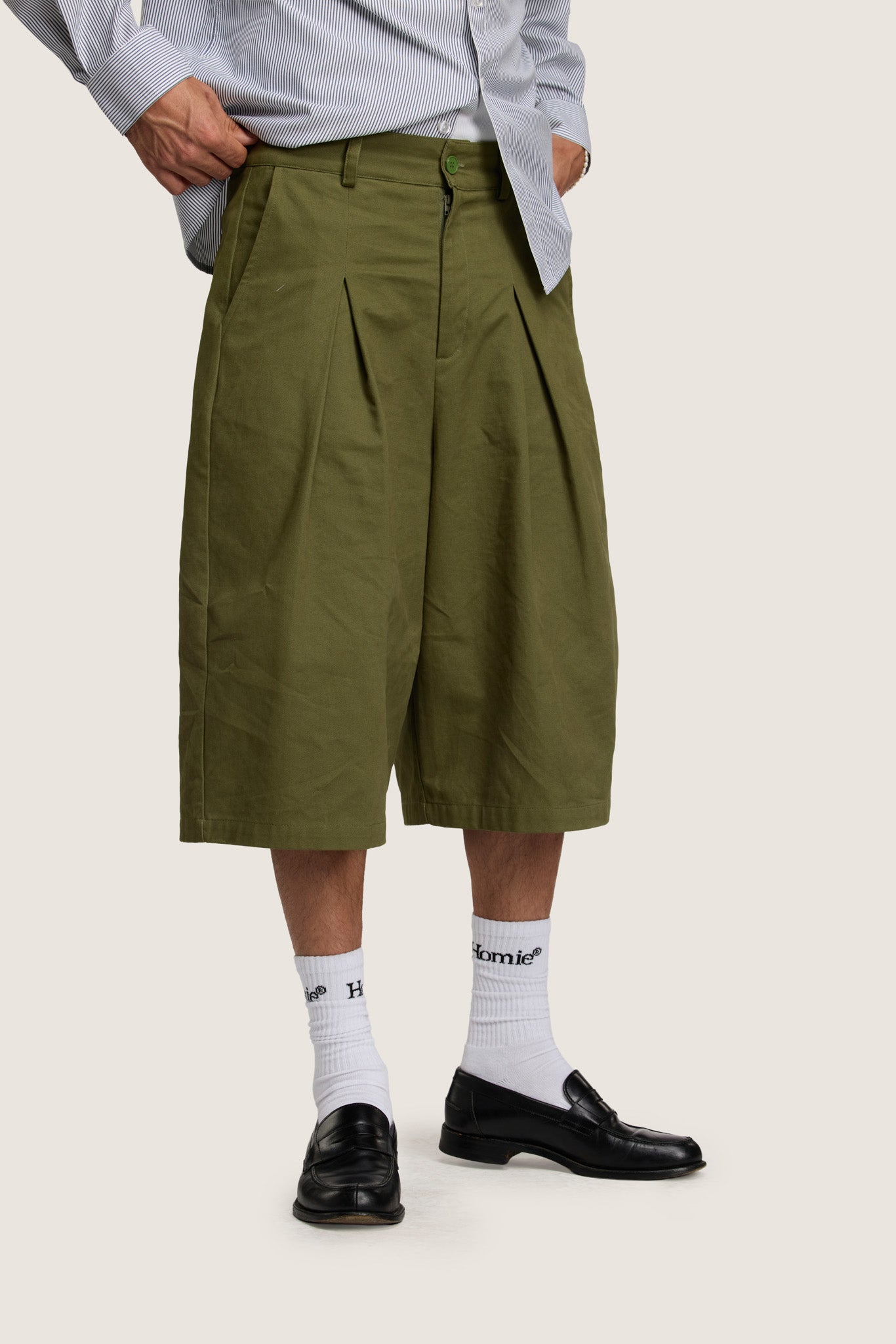 Personal Growth Longline Shorts - Khaki
