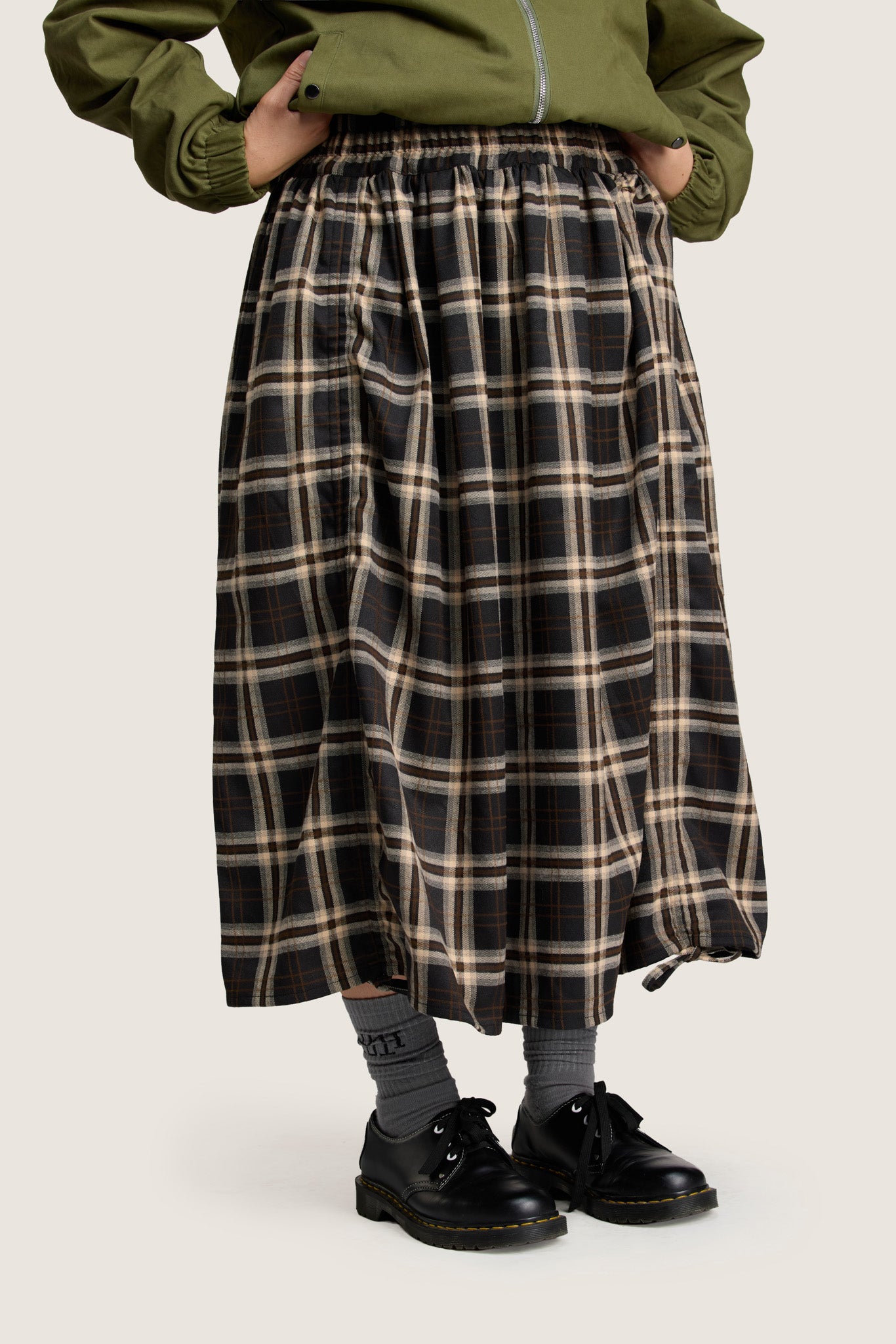 Kristy Tartan Skirt - Espresso