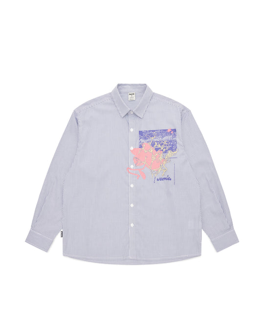 Growing Patterns Oxford Shirt - Cotton Stripe Poplin