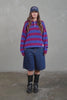 Knitted Rugby - Blue / Maroon