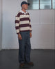 Squiggle Rugby Polo - Cream / Burgundy