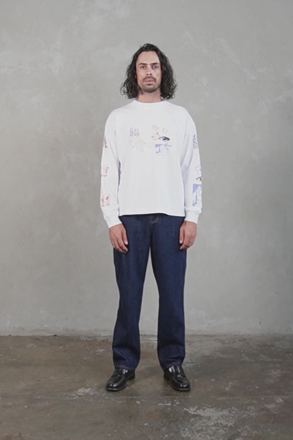 Message LS Tee - White