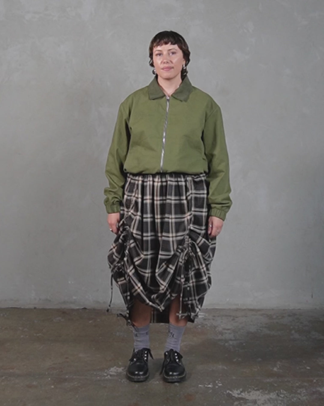 Kristy Tartan Skirt - Espresso