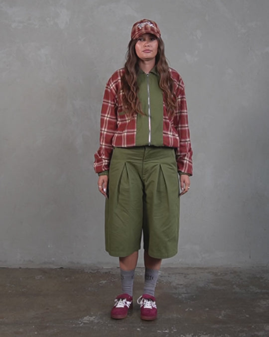 Personal Growth Longline Shorts - Khaki