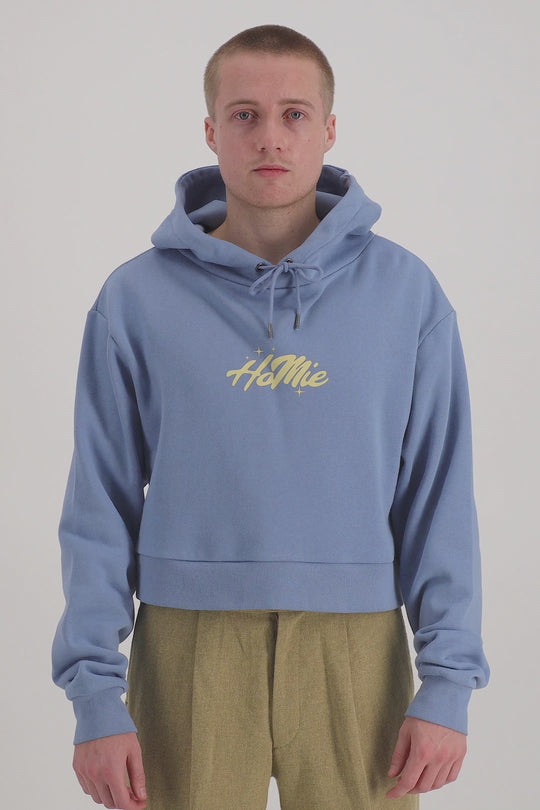 HoMie Crop Hoodie- Vista Blue