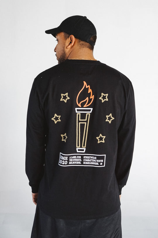 Flame Long Sleeve - Black