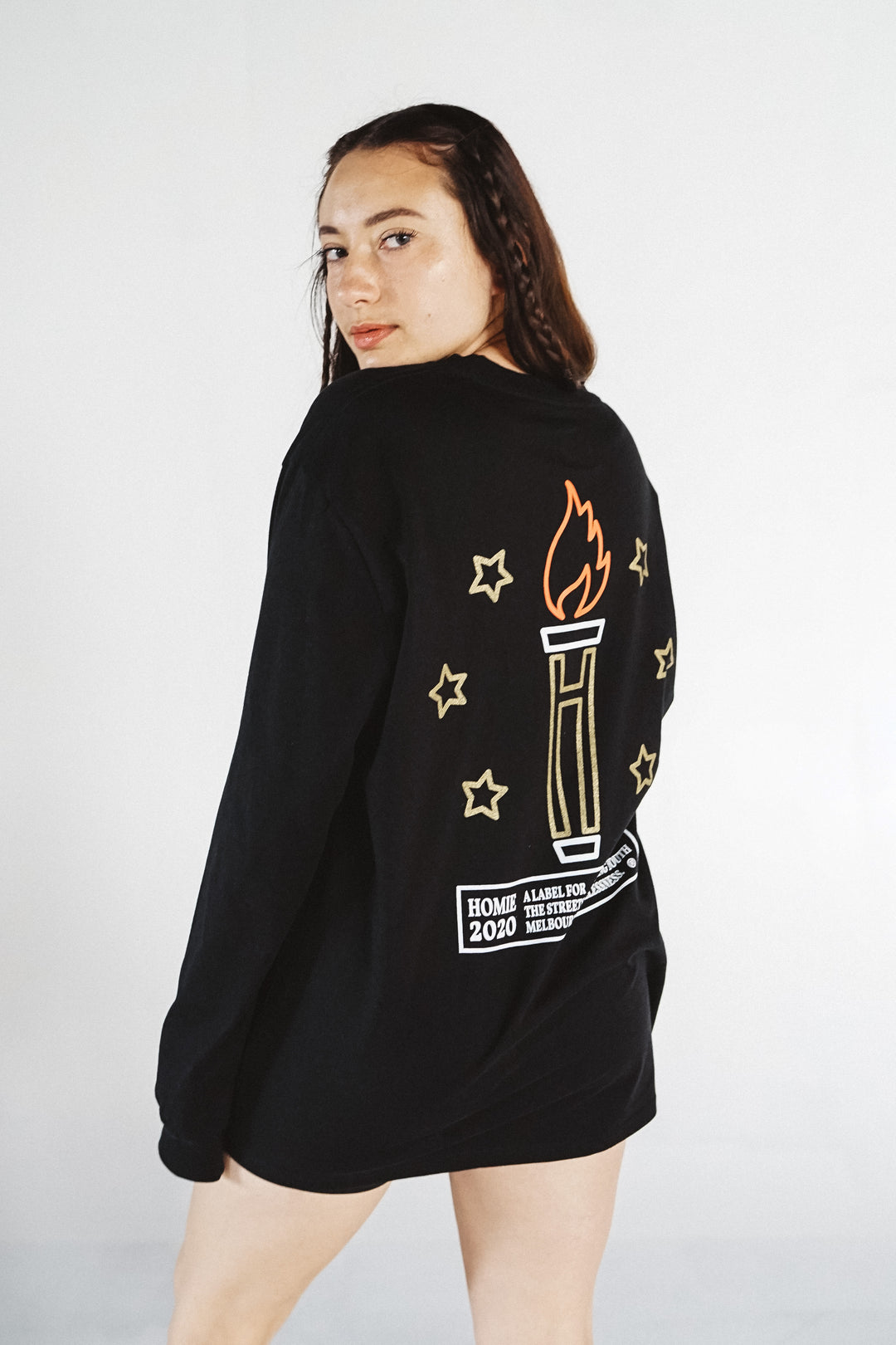 Flame Long Sleeve - Black