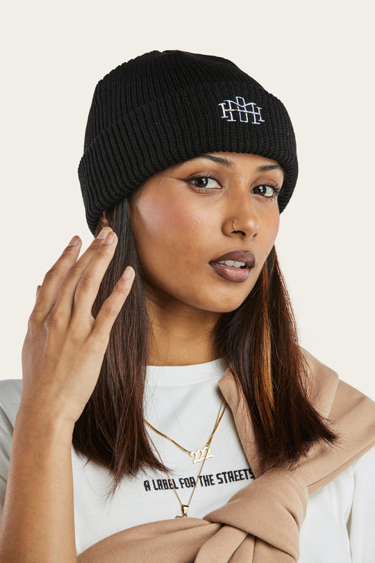 Monogram Beanie - Black