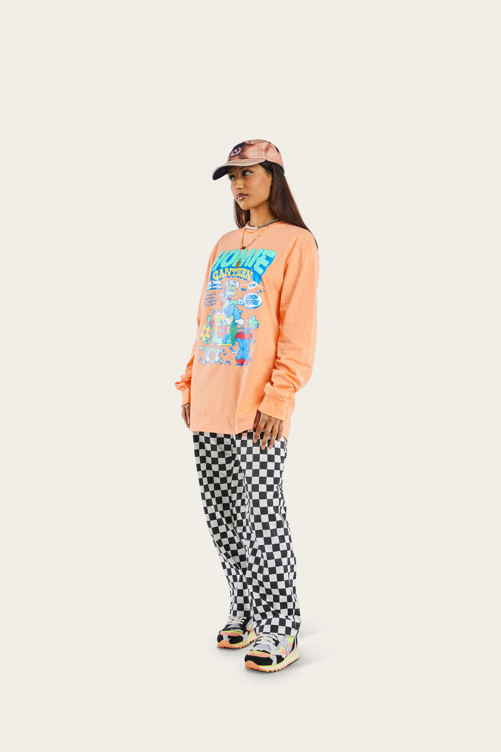 HoMie Canteen LS Tee - Neon Melon - M