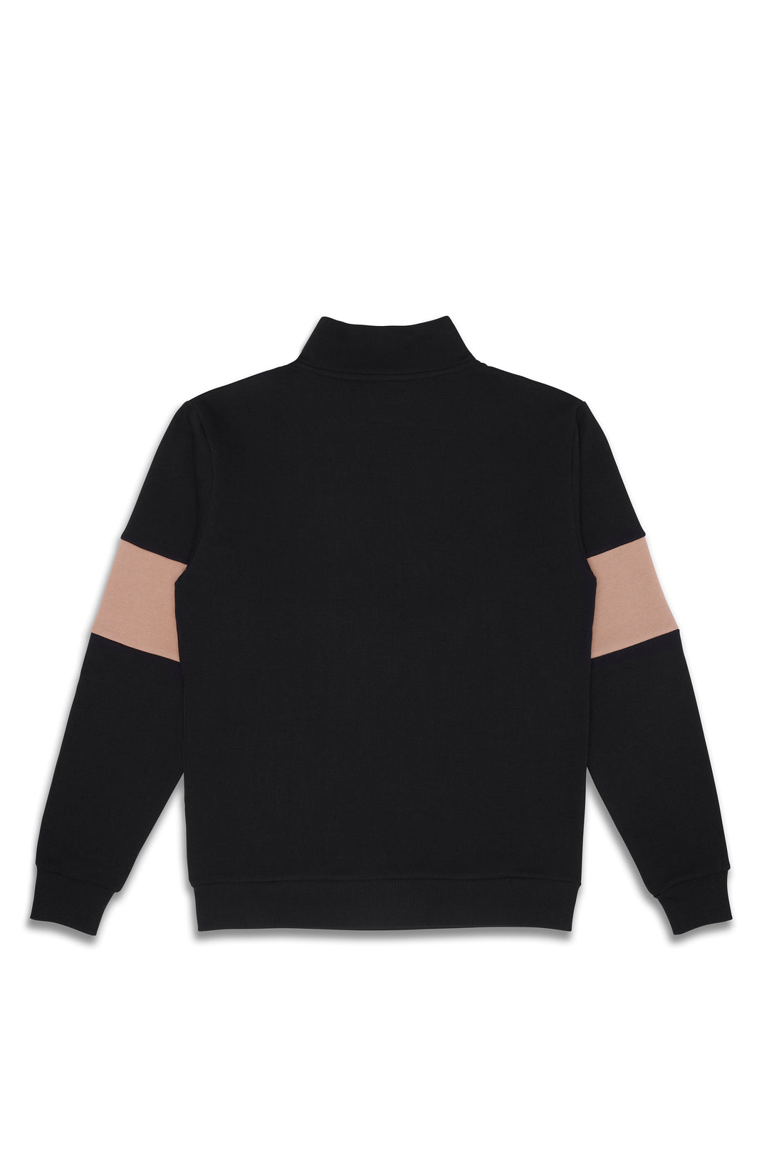 Quarterzip Jumper - Black/Tan