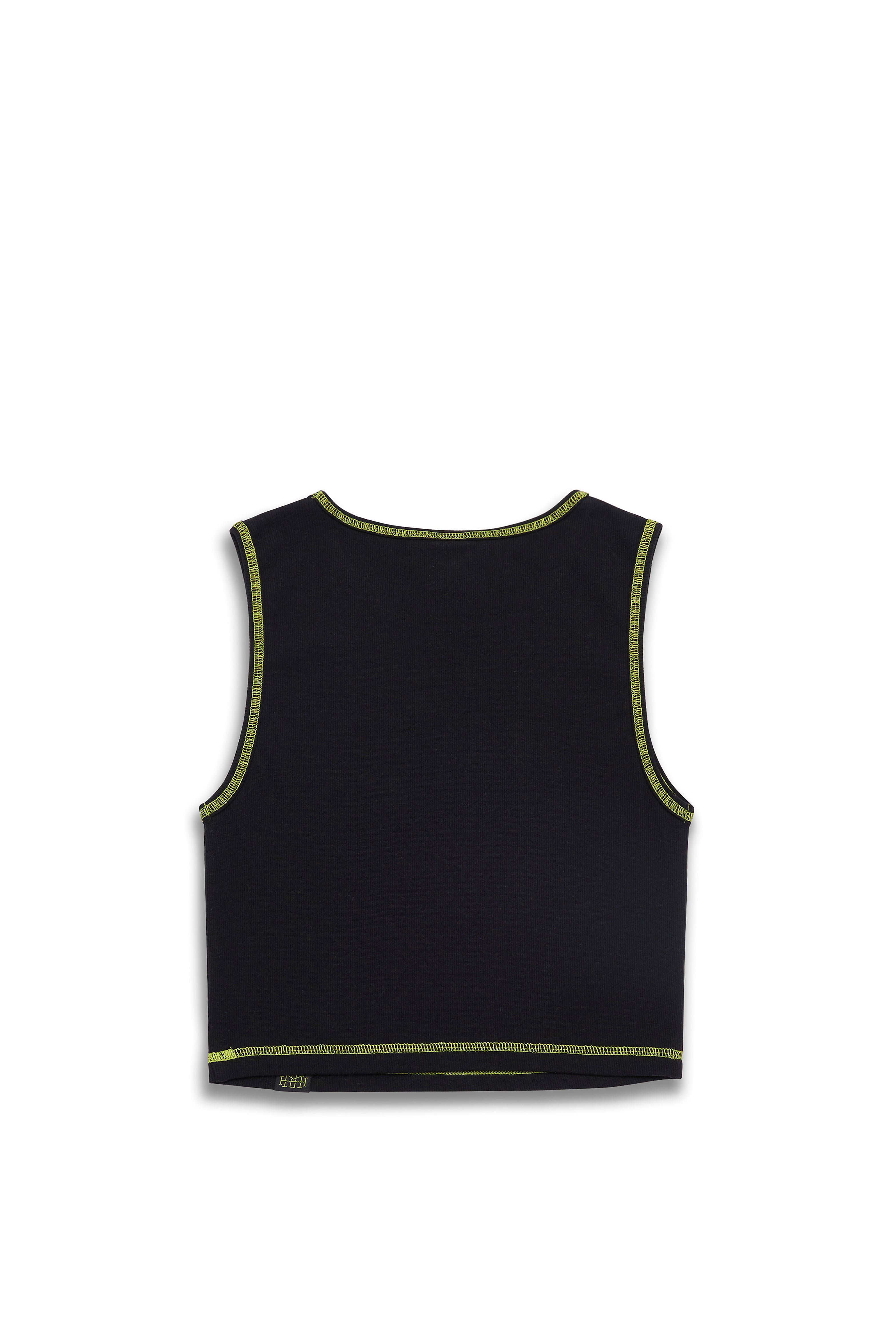 Cropped Ribbed Tank - Black (XS, L)