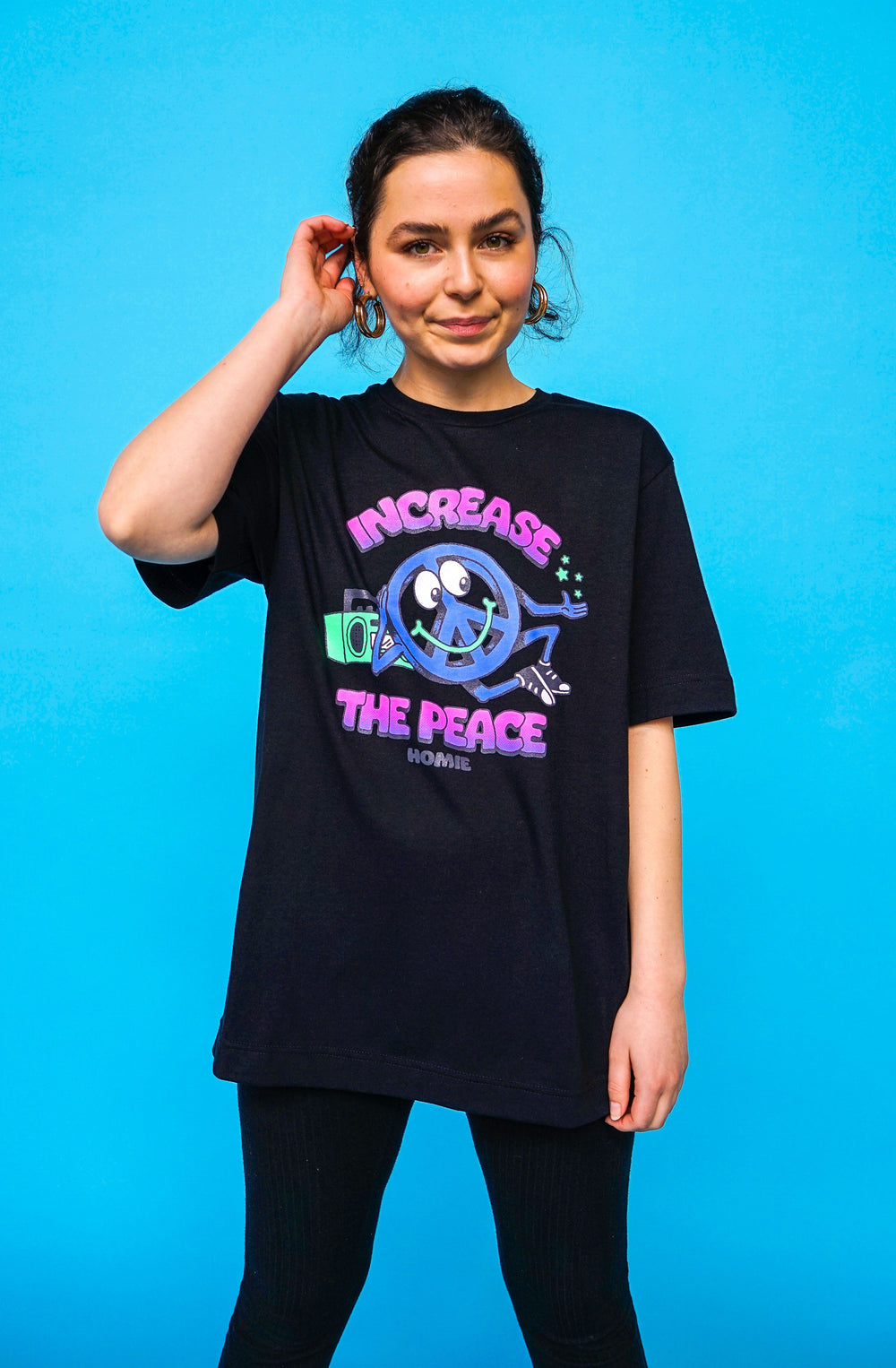 Increase The Peace Tee - Black  (XXS)