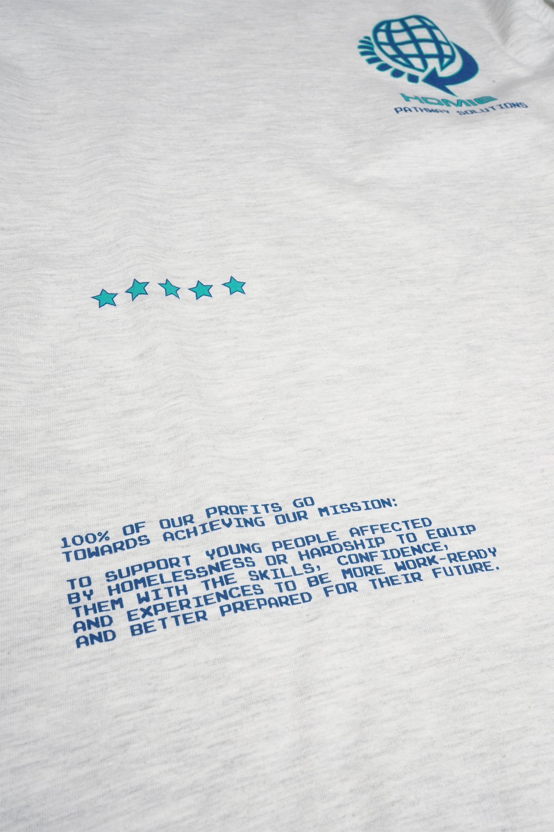 Pathway Long Sleeve - White Marle (M, L)
