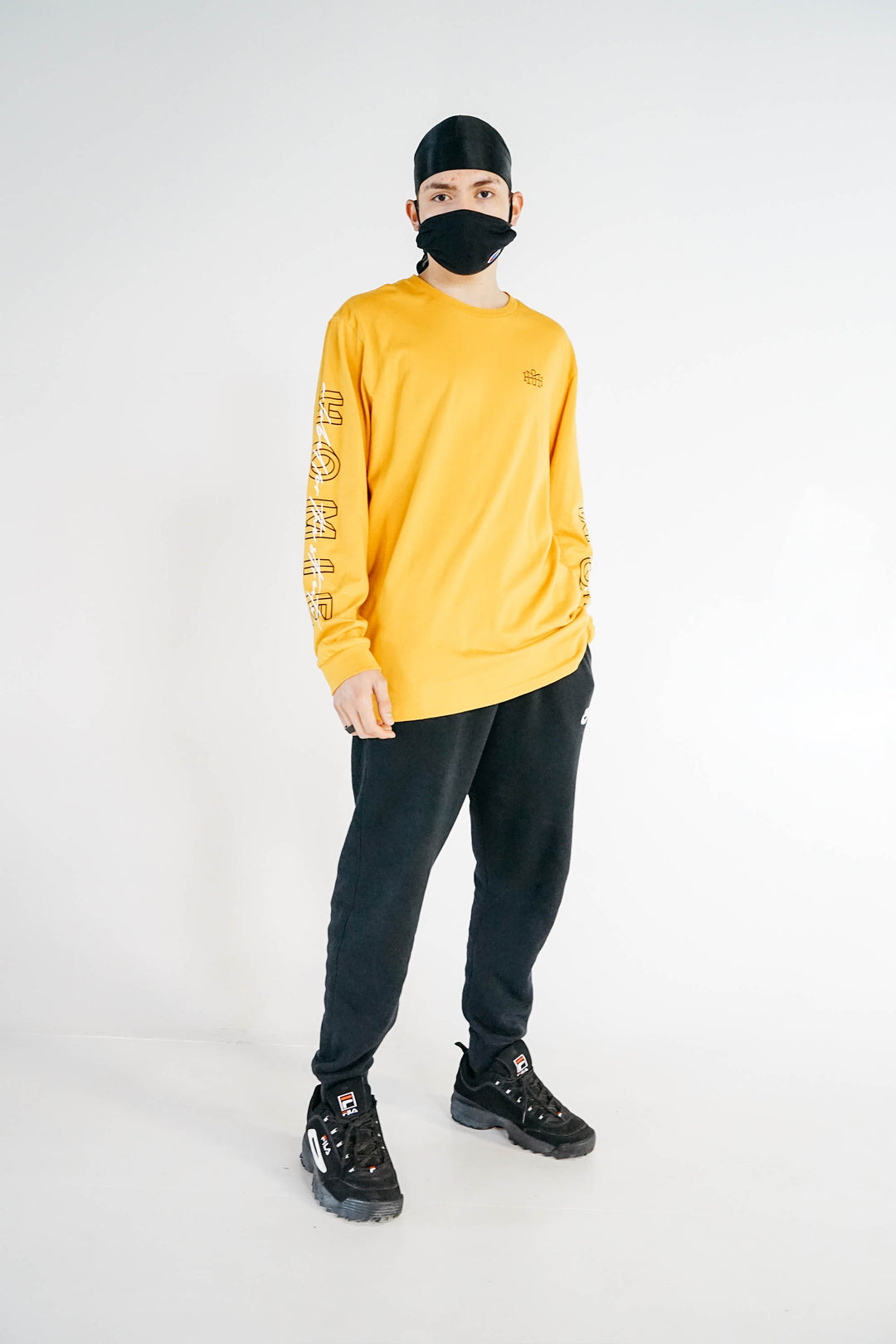 Monogram script long sleeve - Mustard